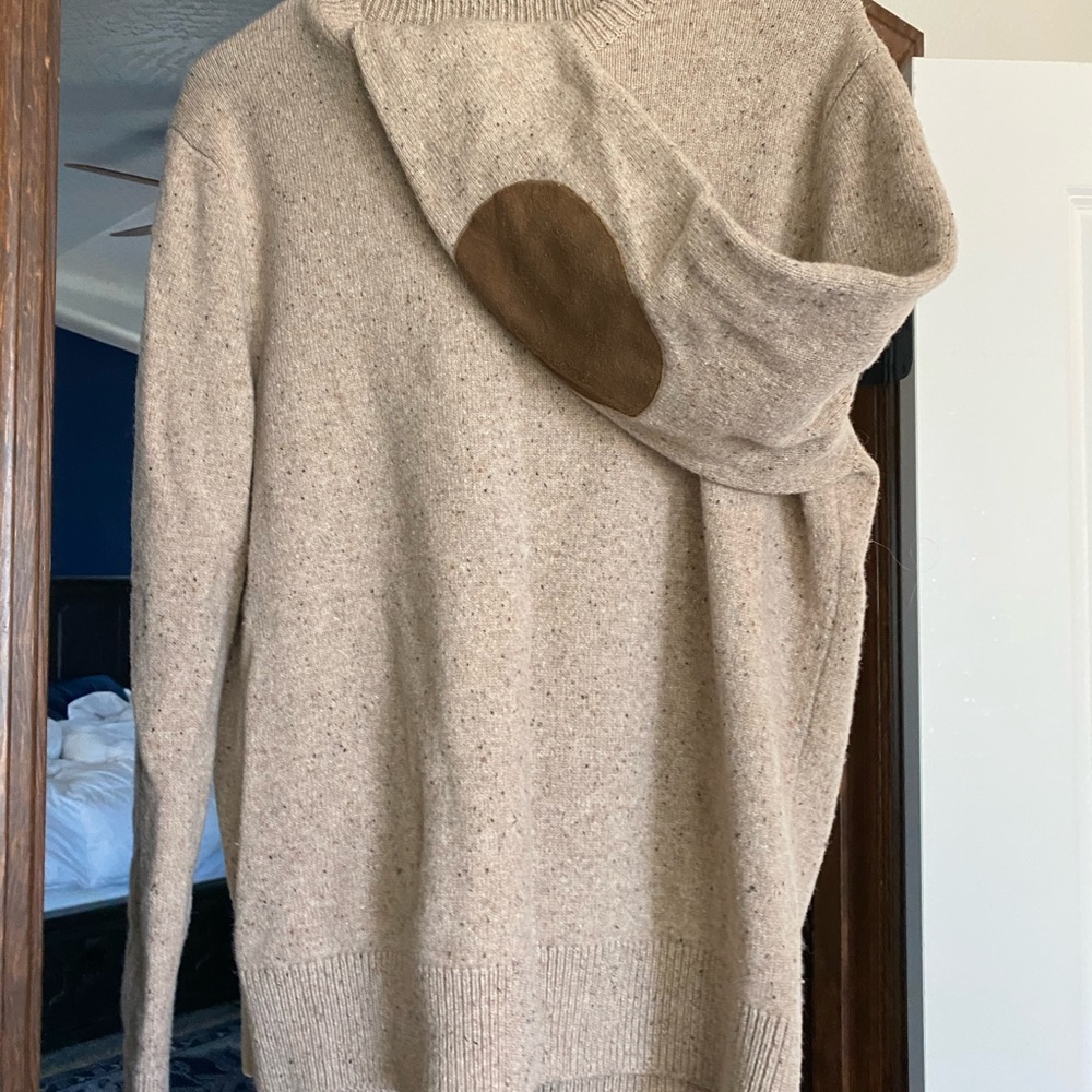 K Crew Patch Elbow Cream Sweater